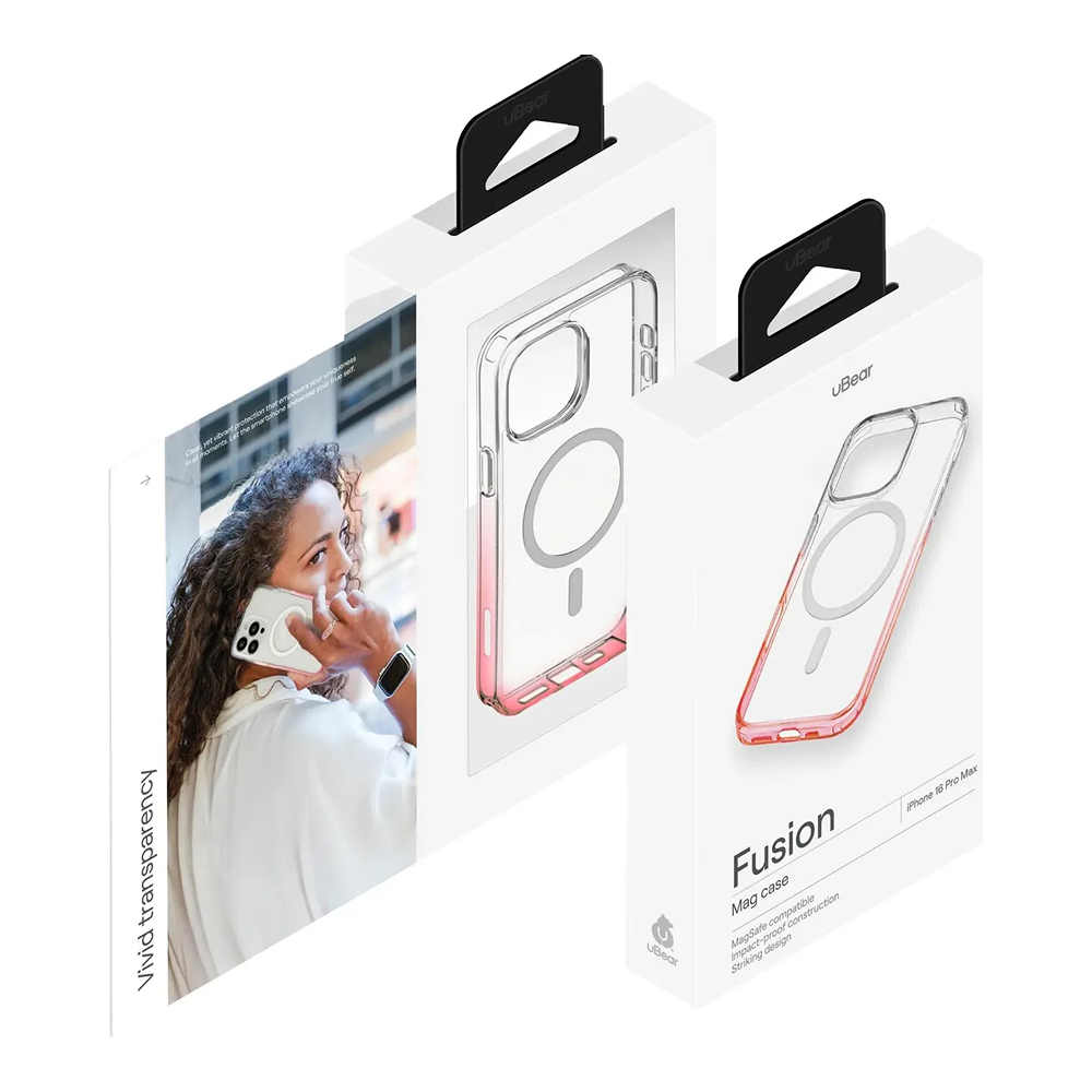 Чехол защитный uBear Fusion Mag Case iPhone 16 Pro Max, розовый